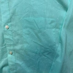 American Eagle Men’s Mint Green Button Up Shirt XXL 100% Cotton Dotted