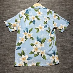 Two Palms Hawaiian Shirt Men’s Small Blue Floral Short Sleeve Button VTG Rayon