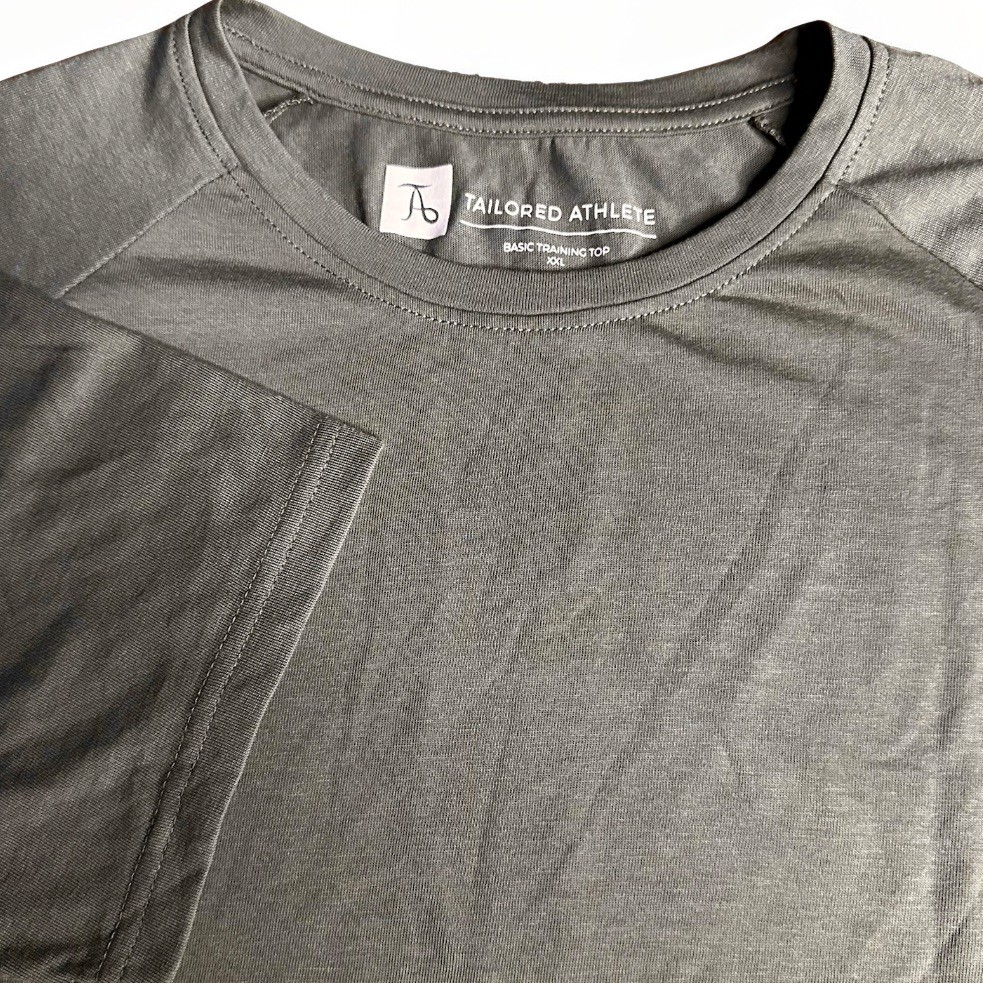 Tailored Athlete Basic Training Shirt Men XXL Green Performance Gym Technical