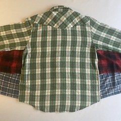 Round Two Flannel Pearl Snap Men L Skate Cali Beach Surf Button Up Shirt