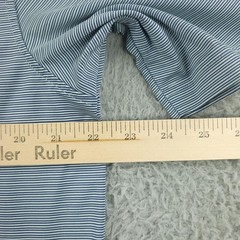 Straight Down Polo Shirt Mens Large Blue Stripe Tree Logo Golf Performance Top