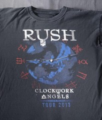 Rush Shirt Mens Large Black Clockwork Angels Tour 2013 Red Deer Flood Relief