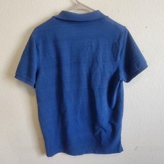 American Eagle Core Flex Men’s Classic Fit Blue Solid Logo Polo Short Sleeve M