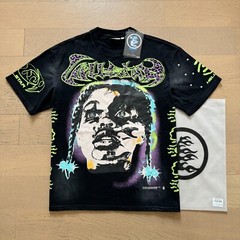 Hell Studios star Character print Tee Street Wash Mens Short Sleeve T-shirt