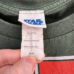 Vintage Star Wars Tshirt Mens Medium Green Cotton Master Yoda Elf Christmas Tee