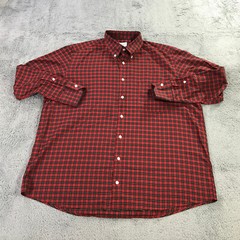 Ercoles Bespoke Shirt Mens Button Up Custom Long Sleeve Dress Red Green