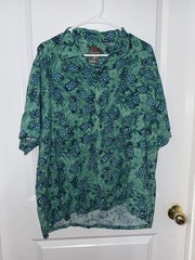 Pineapple Connection Men’s Pineapple Print Short Sleeve Shirt Size Large