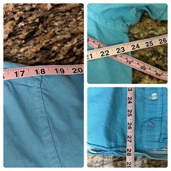 Taylor Byrd Collection Mens Blue Button Up Short Sleeve Shirt Cotton Beach L