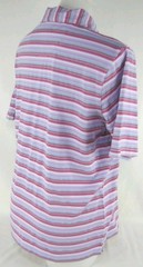 Greg Norman ML75 Play Dy Multicolored Striped Short Sleeve Polo Shirt Mens Small