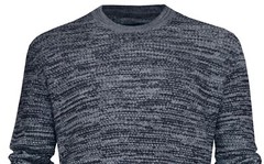 Knitted Jumper Top Thin Crew Neck Pullover Sweater Heathered Knit Style ExStore