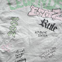 Bratz Authentic Edition 2001 Double-Sided Graphic Print White Tee Men’s L