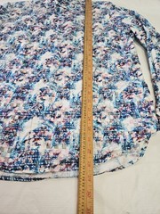 Robert Graham Classic Fit Dress Shirt Men L Blue Silver Embroidery Flip Cuff
