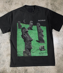 Sony Walkman MD Easter Island 1994 Vintage Graphic T-Shirt S-5XL