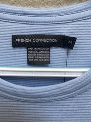 NEW French Connection Men’s Medium Solid Sky Blue Crew Neck T-Shirt Textured NWT