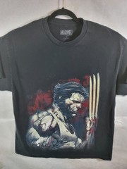 Vintage Wolverine Marvel Mad Engine Men’s T-Shirt Size XL Black Large Front…