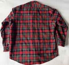 Pendleton Woolen Mills Men’s Large Red Green Wool Plaid Shirt Made In USA