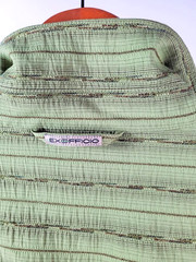 Exofficio Shirt Mens Medium Olive Green Seersucker Lightweight Insect Shield EUC