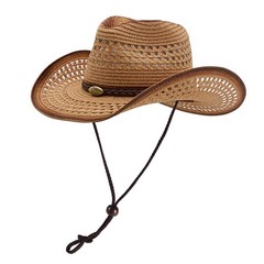 Straw Cowgirl Hat for Women Cowboy Hats for Men Wide Brim Sun Hat Shapeable W…
