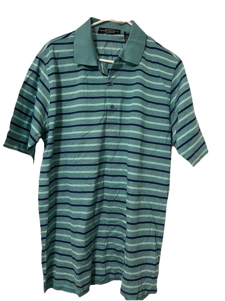 Men’s Comfortable and Breathable Carnoustie Mint Green Striped Polo L/G