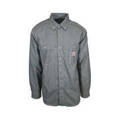 Carhartt FR Men’s Grey Shirt Flame Resistant Long Sleeve Lightweight (S01)