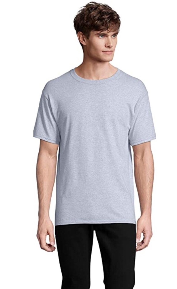 12 PACK Men’s Hanes TAGLESS® ComfortSoft® Crewneck T-Shirt Light Steel Small