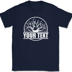 Bowling Your Name Custom Personalized T-Shirt Funny Team Group Tee