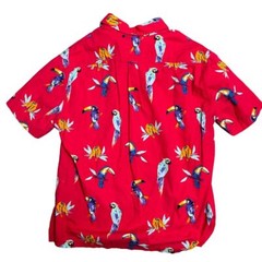 Chubbies The Nutter Men’s Size Medium Red Parrot Short Sleeve Aloha Shirt USA