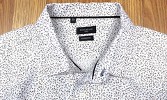 ROSSO MILANO MODERN FIT COTTON/POLY SHIRT WHITE, BROWN & BLACK X-LARGE, XL