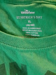 St Patrick’s Day Down For Shenanigans Green Shirt Men’s XL Paddy Lucky Suspender