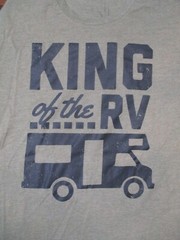 L olive green KING OF THE RV travel t-shirt by LIVE AND TELL – van life
