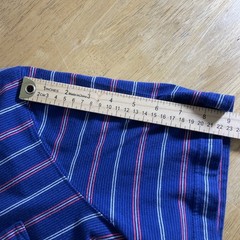 Saddlebred Polo Shirt Mens XLT Blue Striped Short Sleeve Cotton Blend Classic