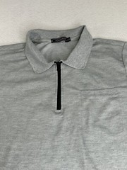 SIIMHWRSS Mens Gray Polyester PoloShirt Collared 1/4 Zip – South Island Medium M