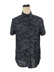 Soverign Code Short Sleeve Button Up Chiffon Shirt Size XL