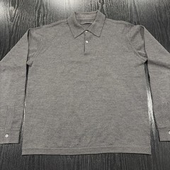 Metropolitan View Men’s 100% Wool Polo Long Sleeve M Mother Of Pearl Buttons VTG