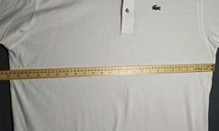 Vintage Izod Lacoste Polo Shirt Mens Large White Croc Golf US Fabric Sz XXL