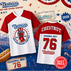 Joey Chestnut Nathan’s Hot Dog Contest Jersey All Over Print Size S-5XL