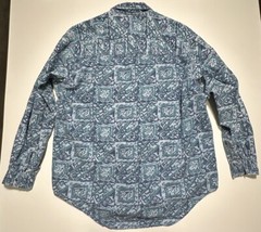 LEVI’S Modern Authentics Metal Button Real Indigo Cotton Party Shirt L 90s VTG