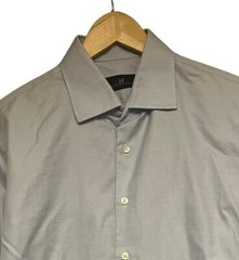 Carolina Herrera Men’s Size 16.5 Button Front Dress Shirt Light Blue Cotton euc