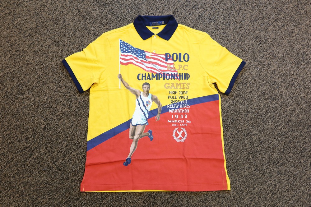 Polo Ralph Lauren Men’s Classic Fit RLPC Championship Games Polo Shirt – LARGE
