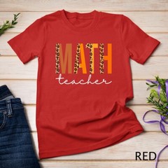 Math Teacher leopard Squad Cute Fall Autumn Thanksgiving Unisex T-shirt