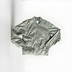 Free Assembly Lightweight Men’s Bomber Jacket Olive Grn Org Cotton Sz S