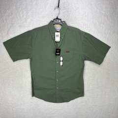 Carhartt Short Sleeve Button Down Shirt Mens Medium S132 PNE Pine Green NWT NOS