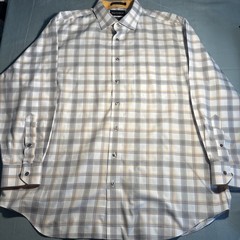 paul fredrick button down shirt Tailored Fit 17 1/2 x 33