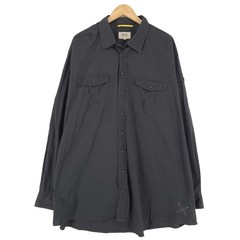 Camel Active Vintage Casual Button-Down Shirt Gray Cotton Long Sleeve 3XL