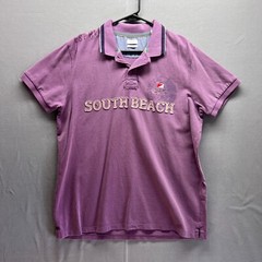 Vintage South Beach Esprit Polo Shirt Mens XL Purple Collared Short Sleeve 90’s