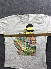 Gangster Doodles Shirt Mens XL White Rap Money Graphic Hip Hop Tee Tagless