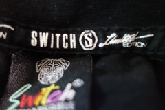 Switch Remarkable Black White Flex Hard Later Rhinestones Graphic T-Shirt Men XL