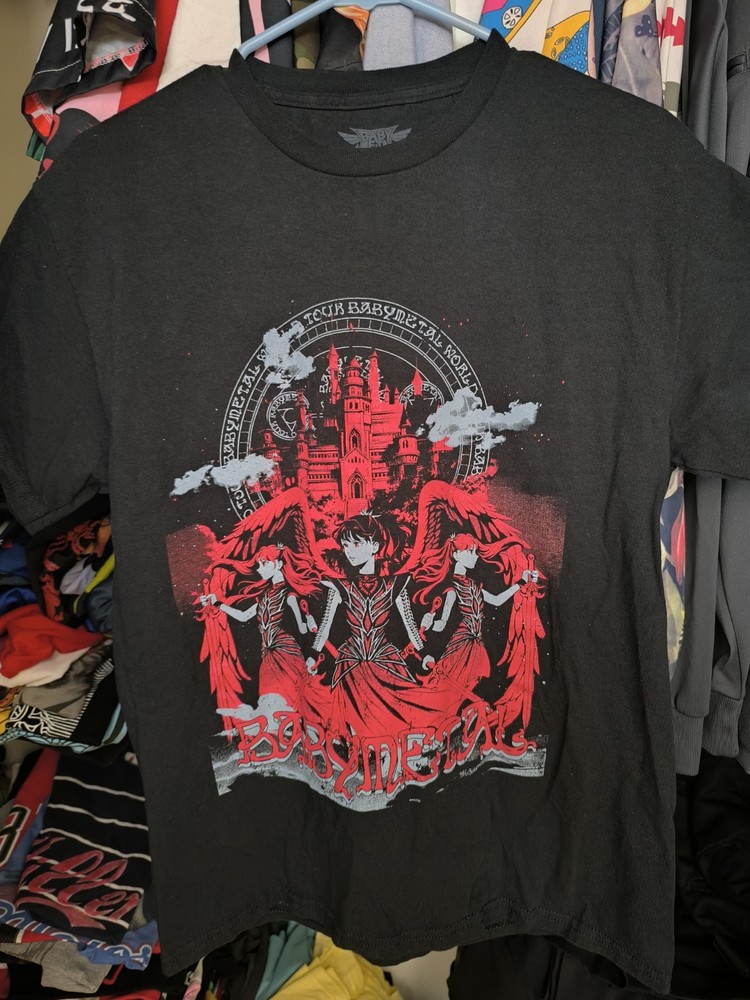 Babymetal Japan world tour double sided concert tee official merch shirt m