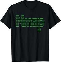 Linux Nmap Command ASCII Art Hacker Programmer Humor Graphic T-Shirt