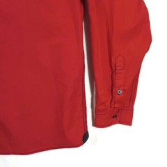 Marc Ecko Cut & Sew Deadly Threads Snap Shirt Mens XL LS Red Flap Pockets